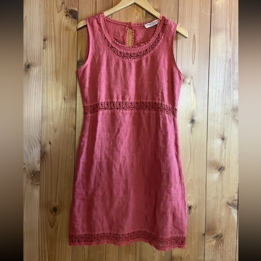 Linen Haris Cotton Cut Out Dress Small S